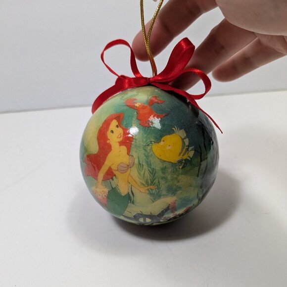 Vintage The Little Mermaid Ariel Round Ball Ornament Christmas Holiday Taiwan - Picture 1 of 7